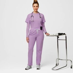 Figs Lavender Straight Leg Pants